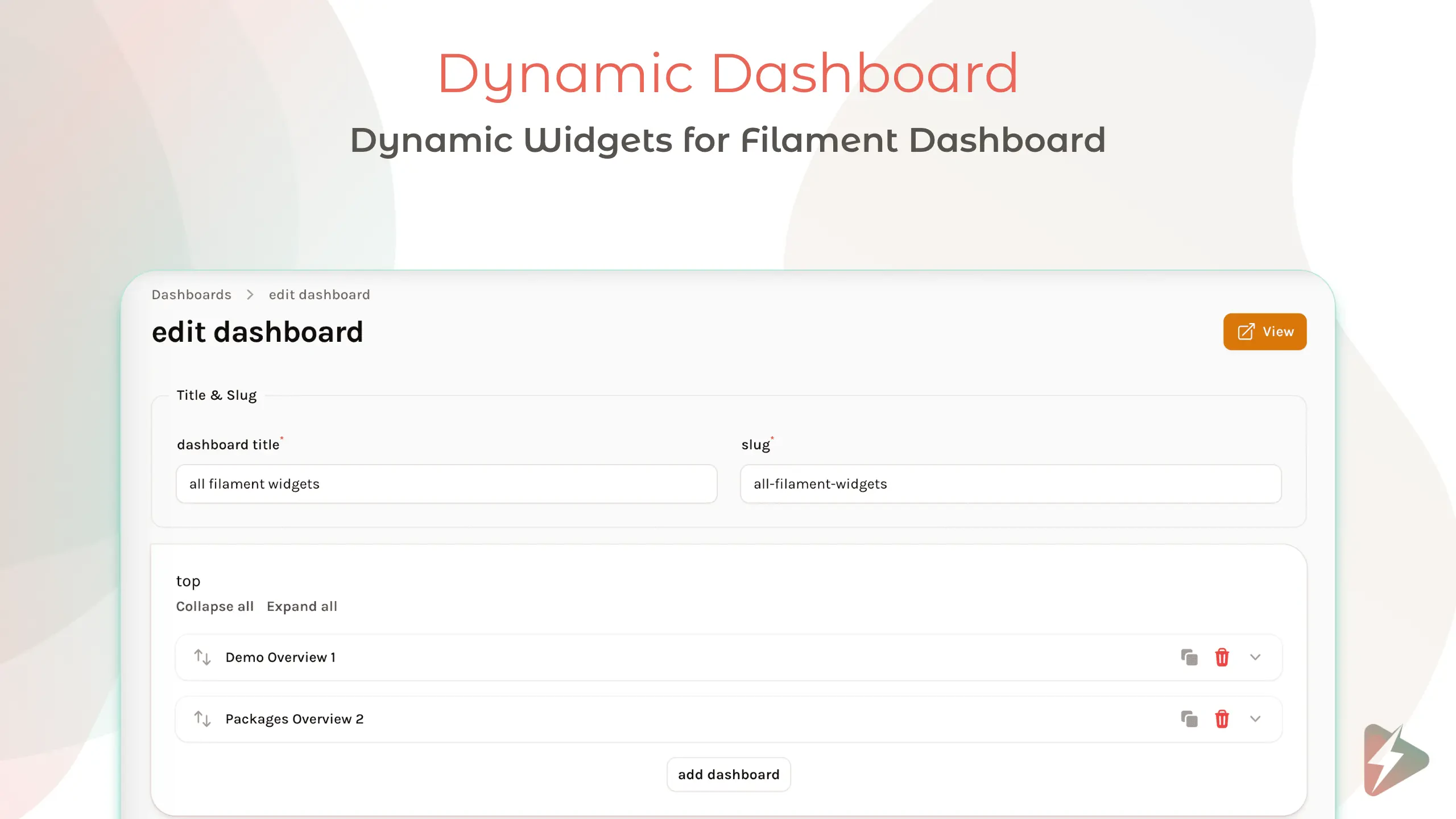 zeus dynamic dashboard