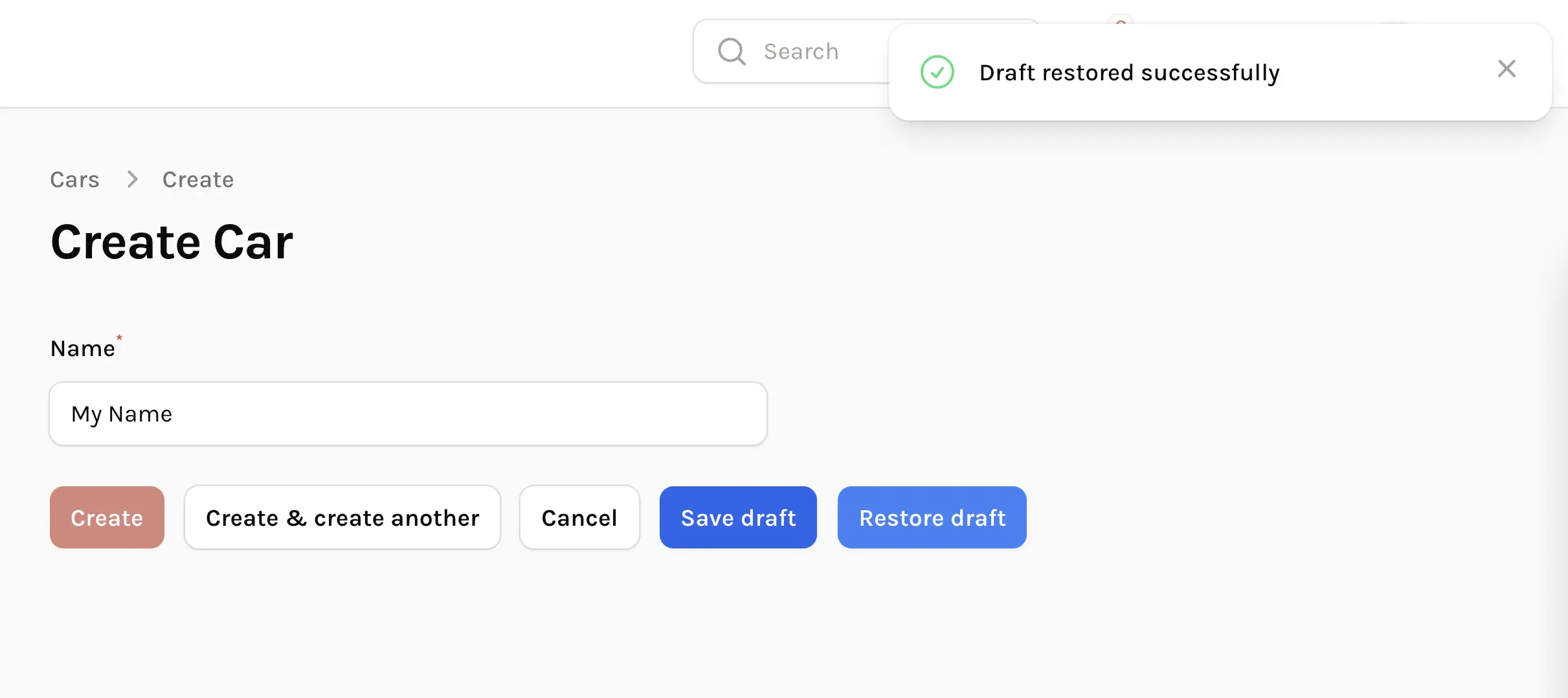 Save Forms as Drafts