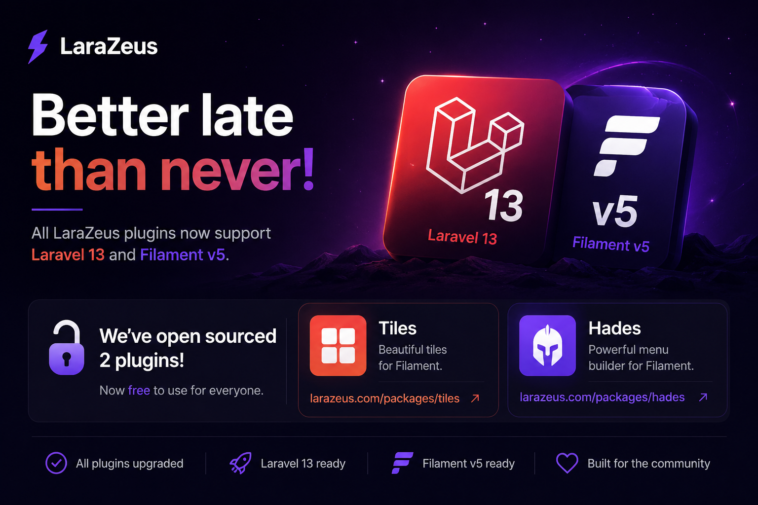 LaraZeus Now Supports Laravel 13 and Filament v5